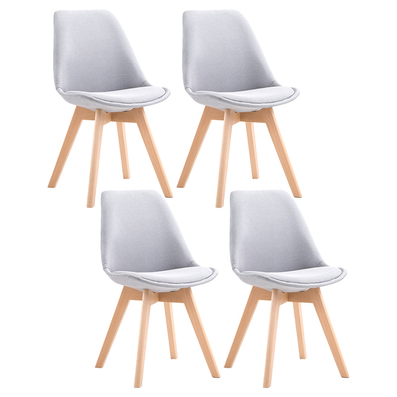Silla lateral tapizada de dormitorio escandinavo acabado mate silla de comedor parsons