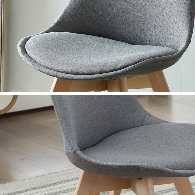 Silla lateral tapizada de dormitorio escandinavo acabado mate silla de comedor parsons