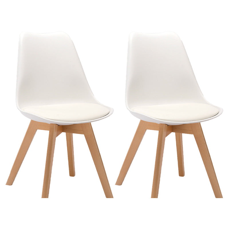 Silla lateral tapizada de dormitorio escandinavo acabado mate silla de comedor parsons