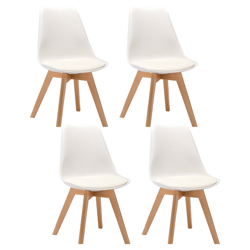 Silla lateral tapizada de dormitorio escandinavo acabado mate silla de comedor parsons