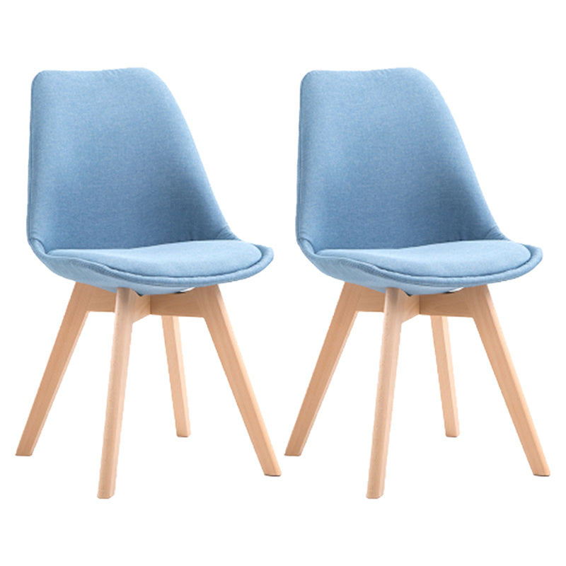 Silla lateral tapizada de dormitorio escandinavo acabado mate silla de comedor parsons