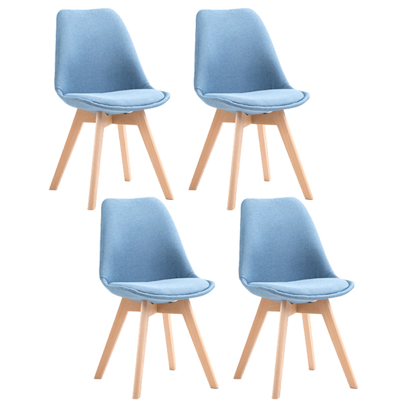 Silla lateral tapizada de dormitorio escandinavo acabado mate silla de comedor parsons