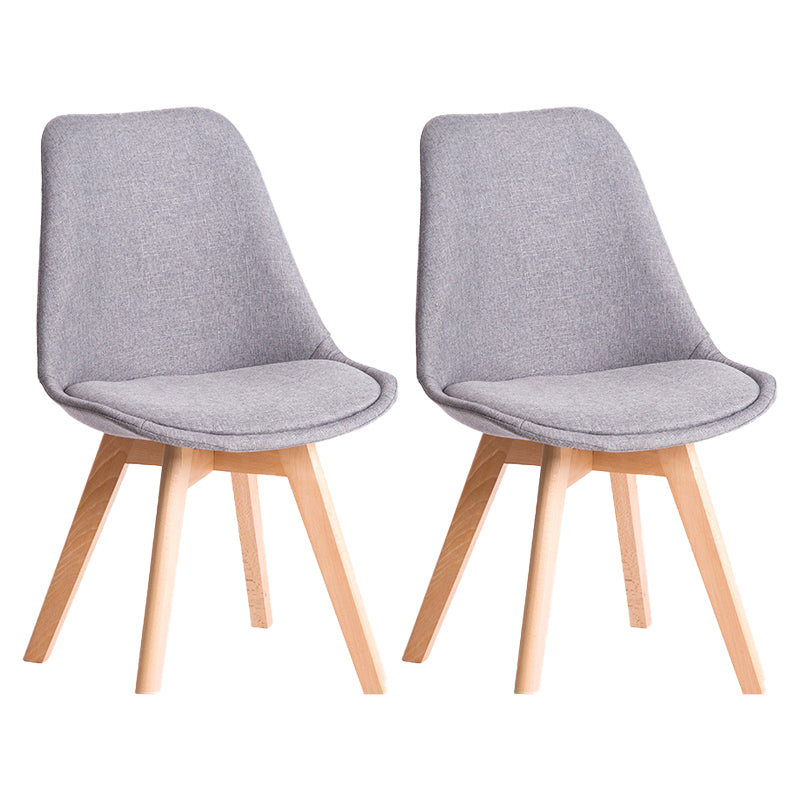 Silla lateral tapizada de dormitorio escandinavo acabado mate silla de comedor parsons