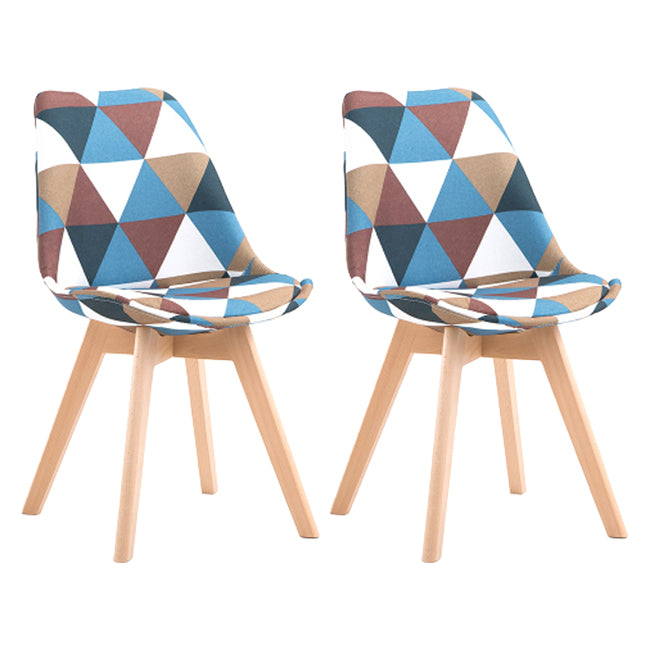 Silla lateral tapizada de dormitorio escandinavo acabado mate silla de comedor parsons