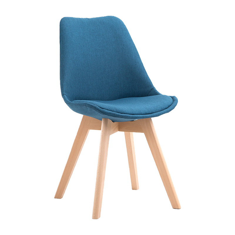 Silla lateral tapizada de dormitorio escandinavo acabado mate silla de comedor parsons