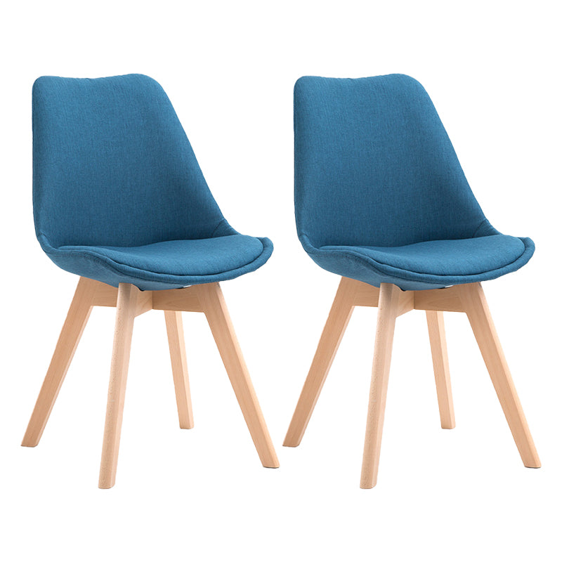Silla lateral tapizada de dormitorio escandinavo acabado mate silla de comedor parsons