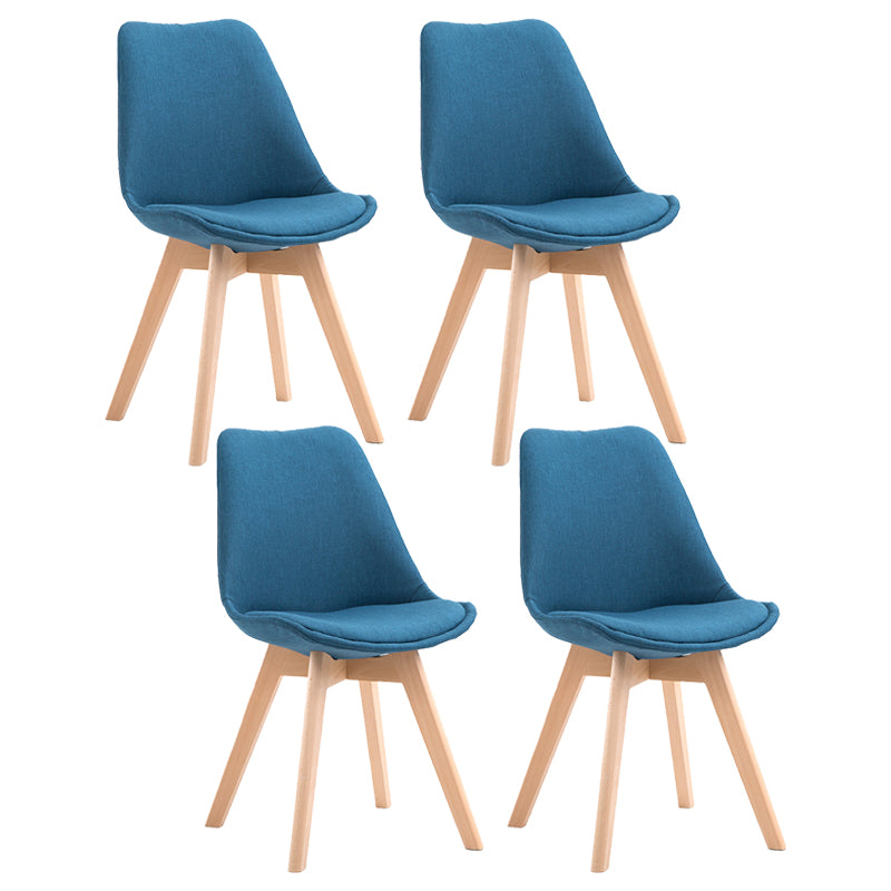 Silla lateral tapizada de dormitorio escandinavo acabado mate silla de comedor parsons