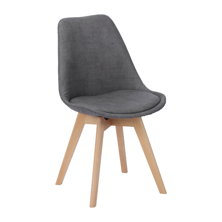 Scandinavian Restaurant Upholstered Side Chair Matte Finish Parsons Dining Chair