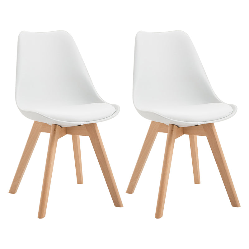 Scandinavian Restaurant Upholstered Side Chair Matte Finish Parsons Dining Chair