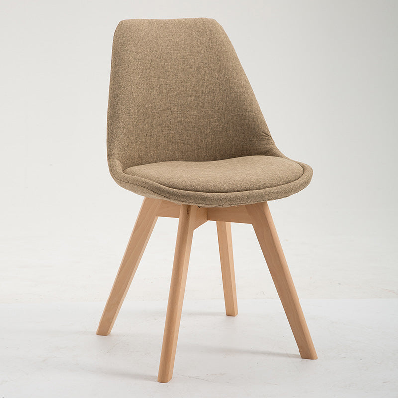 Scandinavian Restaurant Upholstered Side Chair Matte Finish Parsons Dining Chair
