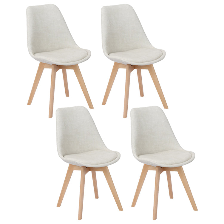 Scandinavian Restaurant Upholstered Side Chair Matte Finish Parsons Dining Chair
