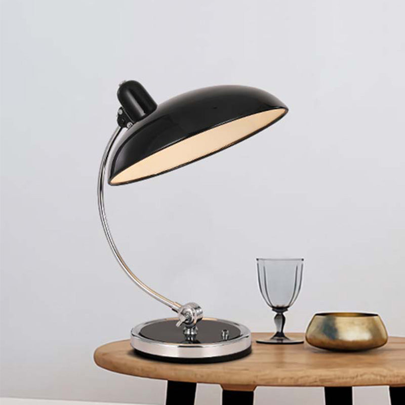 1 hoofd eetkamer taak licht modern zwart kleine bureaulamp met platte metalen schaduw