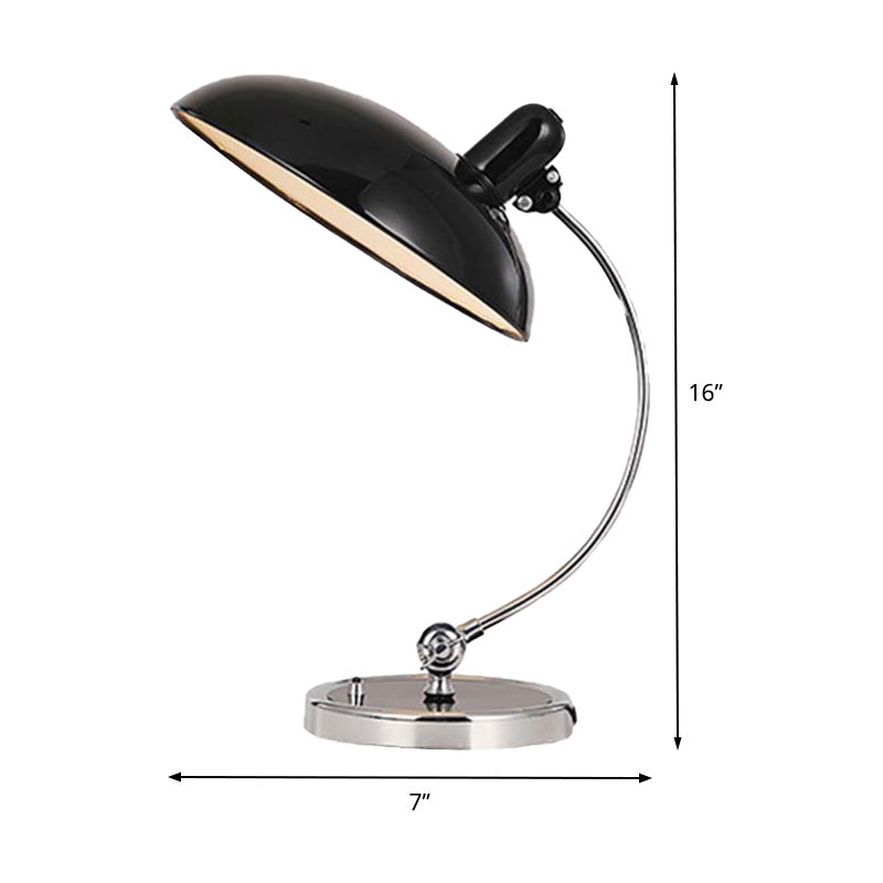 1 hoofd eetkamer taak licht modern zwart kleine bureaulamp met platte metalen schaduw