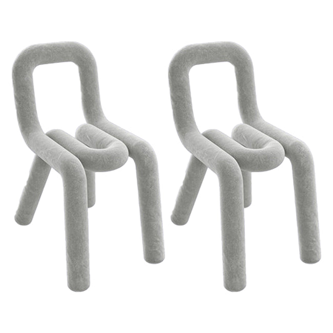 Ensemble de chaises latérales à dossier ouvert de cuisine de salle à manger de chaise en métal de style moderne