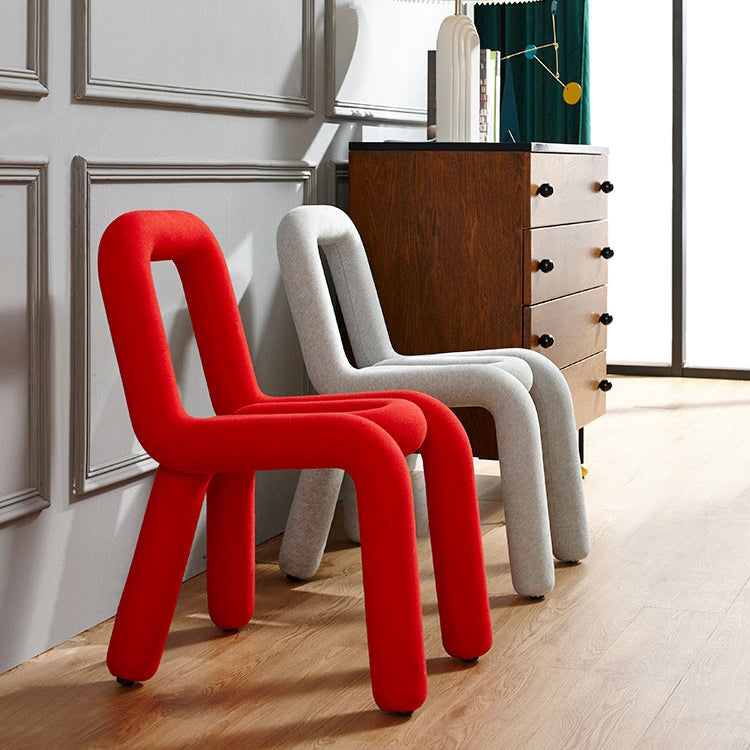 Ensemble de chaises latérales à dossier ouvert de cuisine de salle à manger de chaise en métal de style moderne