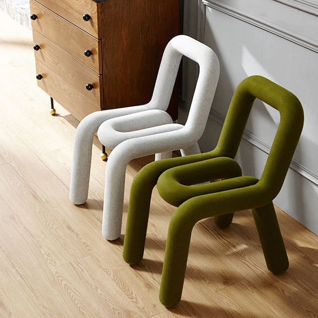 Ensemble de chaises latérales à dossier ouvert de cuisine de salle à manger de chaise en métal de style moderne