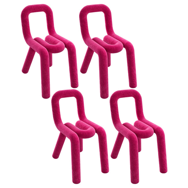 Ensemble de chaises latérales à dossier ouvert de cuisine de salle à manger de chaise en métal de style moderne