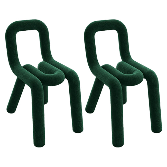 Ensemble de chaises latérales à dossier ouvert de cuisine de salle à manger de chaise en métal de style moderne