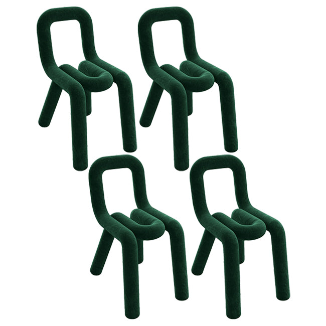 Ensemble de chaises latérales à dossier ouvert de cuisine de salle à manger de chaise en métal de style moderne