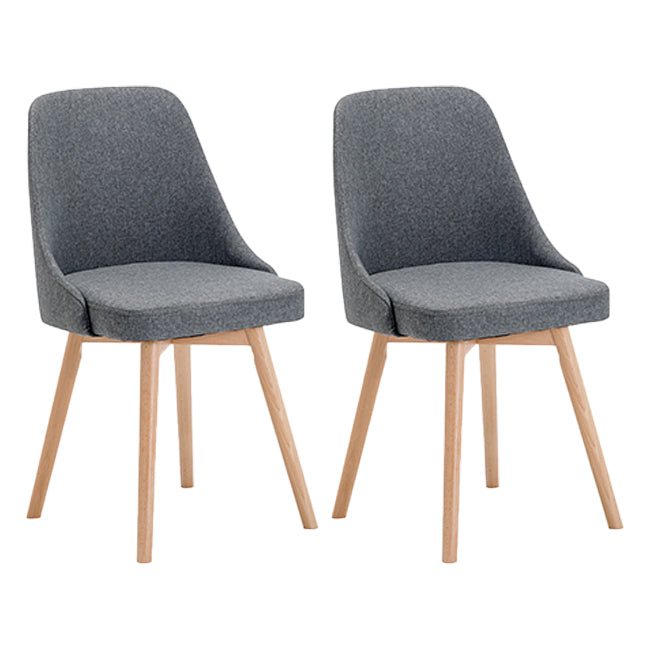Chaises de salle à manger rembourrées sans accoudoirs Chaises de salle à manger latérales scandinaves avec pieds en bois