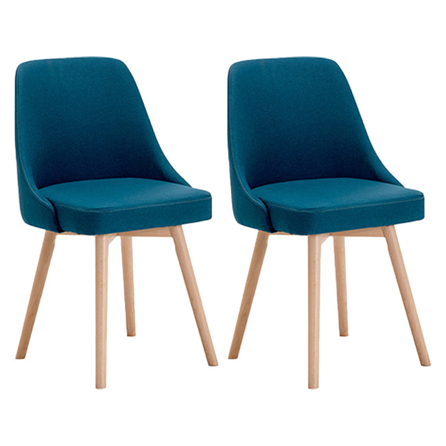 Chaises de salle à manger rembourrées sans accoudoirs Chaises de salle à manger latérales scandinaves avec pieds en bois