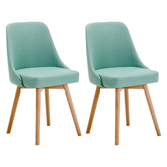 Chaises de salle à manger rembourrées sans accoudoirs Chaises de salle à manger latérales scandinaves avec pieds en bois