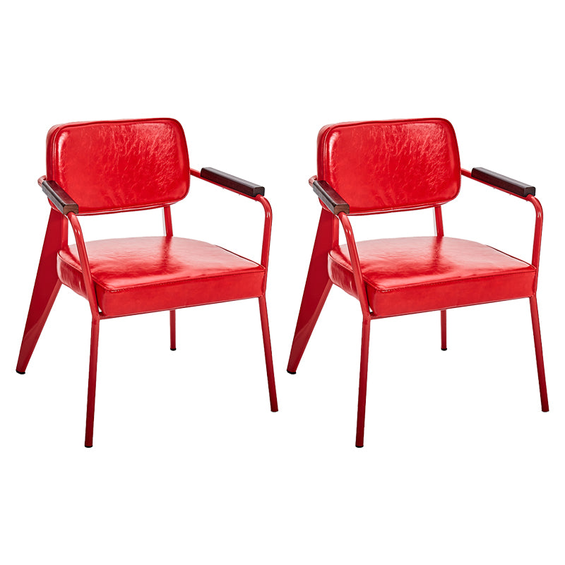 Chaise de salle à manger industrielle en métal, bras ouvert, chaise latérale de salle à manger pour usage domestique