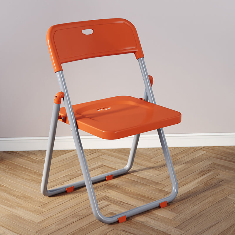 Chaise de salle à manger en métal à la maison contemporaine, chaise latérale de salle à manger sans bras à dossier ouvert