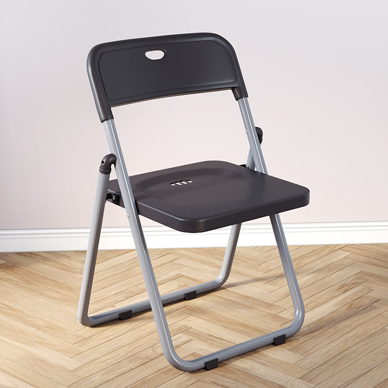 Chaise de salle à manger en métal à la maison contemporaine, chaise latérale de salle à manger sans bras à dossier ouvert
