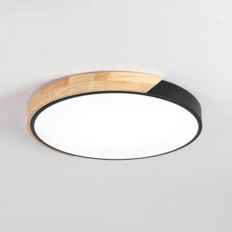 Round Shape Ceiling Lamp Modern Macaroon Iron 1 Light Flush Mount for Living Room Aisle