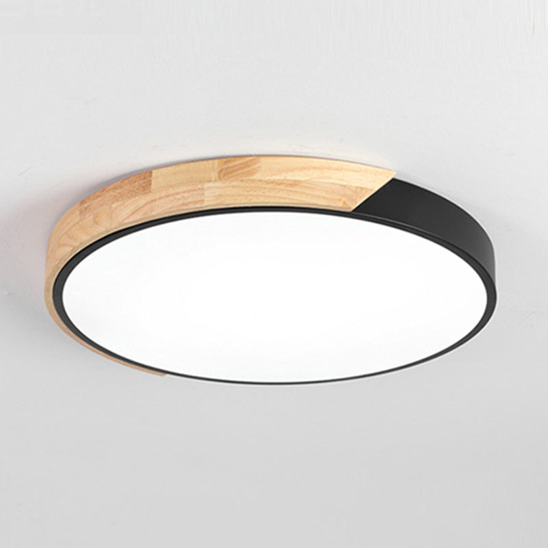 Round Shape Ceiling Lamp Modern Macaroon Iron 1 Light Flush Mount for Living Room Aisle