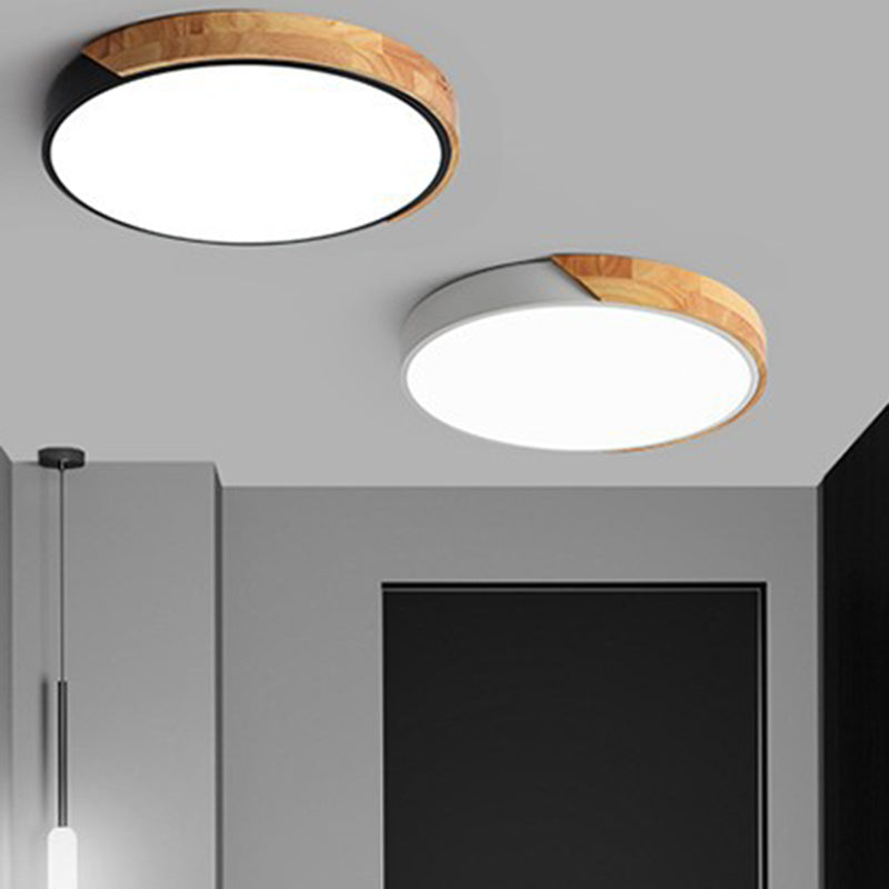 Round Shape Ceiling Lamp Modern Macaroon Iron 1 Light Flush Mount for Living Room Aisle