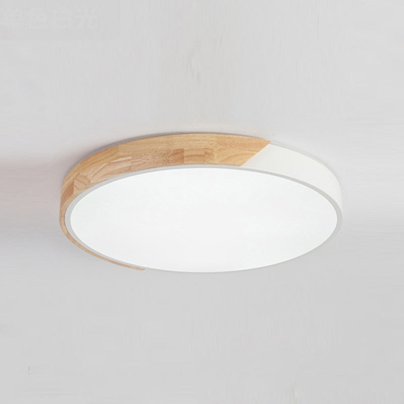 Round Shape Ceiling Lamp Modern Macaroon Iron 1 Light Flush Mount for Living Room Aisle