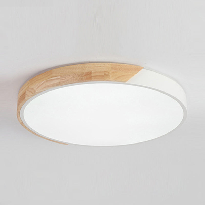 Round Shape Ceiling Lamp Modern Macaroon Iron 1 Light Flush Mount for Living Room Aisle