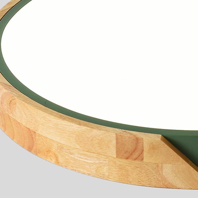 Round Shape Ceiling Lamp Modern Macaroon Iron 1 Light Flush Mount for Living Room Aisle
