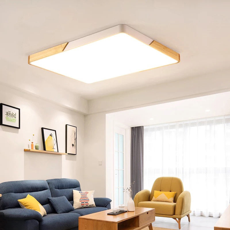 Geometry Shape Ceiling Lamp Modern Macaroon Iron 1 Light Flush Mount for Bedroom