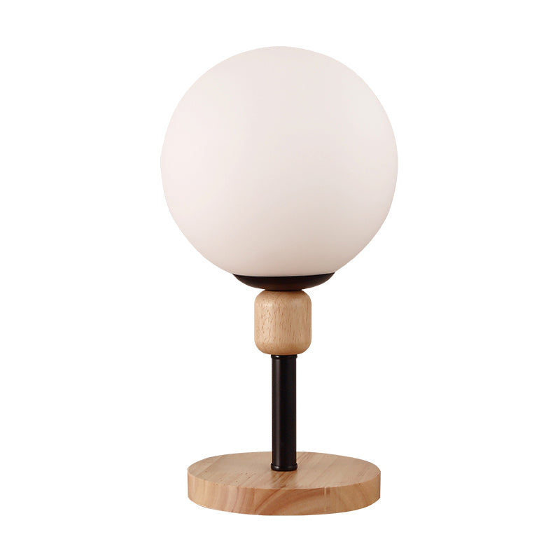 Stile moderno a forma sferica lampada da tavolo notturno vetro 1 luce da tavolo