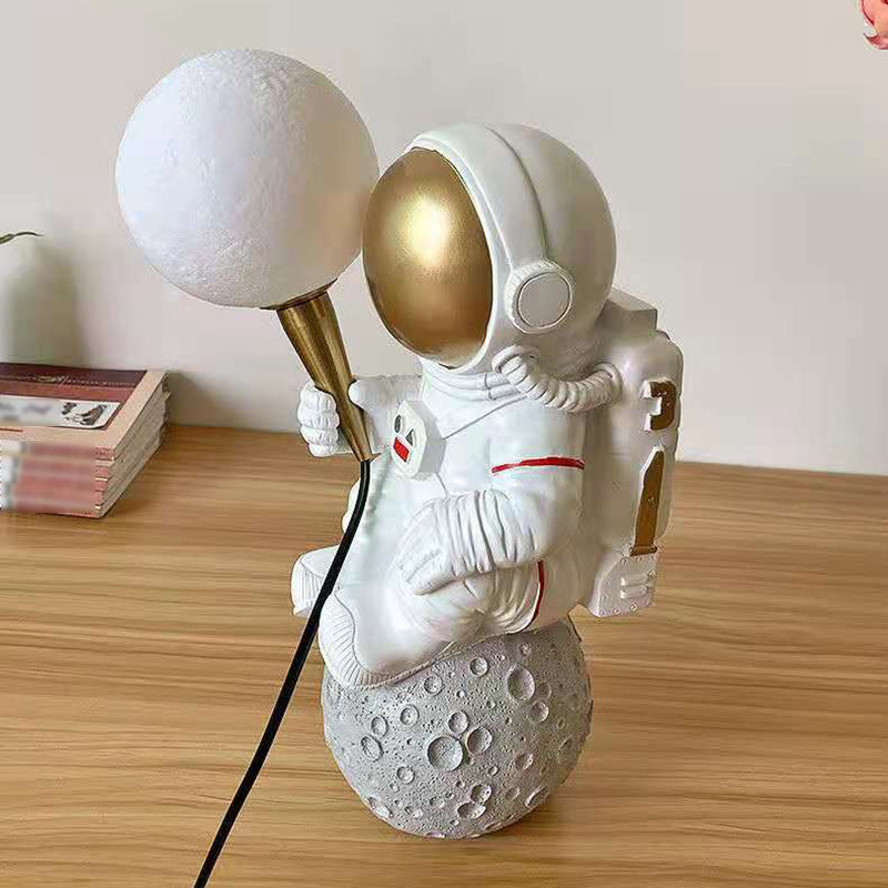 Estilo moderno Astronaut Shape Night Table Lamp Resin 1 Light Table Light