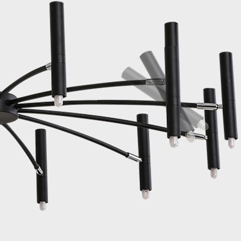 Linear Chandelier Light Fixtures Modern Multi-Head Suspension Pendant Lamps for Living Room