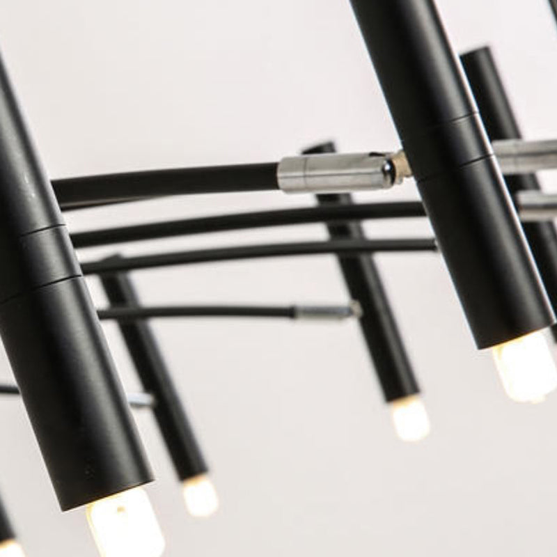 Linear Chandelier Light Fixtures Modern Multi-Head Suspension Pendant Lamps for Living Room