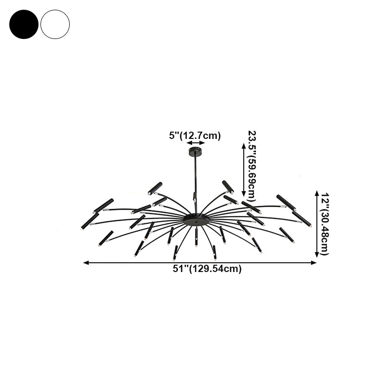 Linear Chandelier Light Fixtures Modern Multi-Head Suspension Pendant Lamps for Living Room
