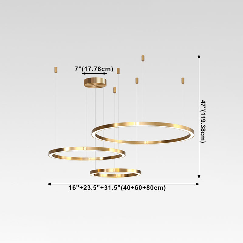 Modern Aluminum Chandelier Light Fixtures Multi-Tier Hanging Pendant Lights for Living Room