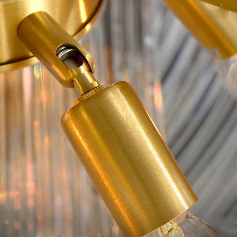 Moderne stijl kroonluchter koperen minimalisme hangend licht met kristal voor woonkamer