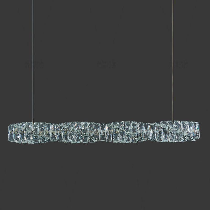 Modern Dining Island Lamp Kitchen Dining Room Crystal Hanging Lamp Fixture