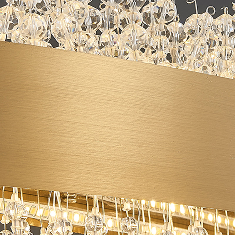 Modern LED Island Lamp Kitchen Dining Room Stainless Steel Crystal Hanging Lamp Fixture