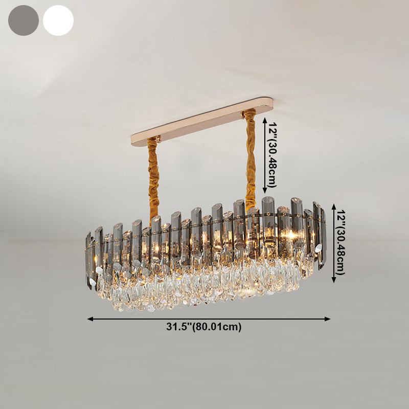 Crystal Dining Island Light Modern Kitchen Comedor de la lámpara colgante de cristal