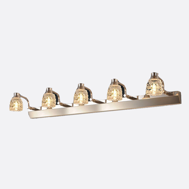Makeup Mirror Light Modern Simple Stainless Steel Mirror Lamp Fixture for Bathroom Toilet
