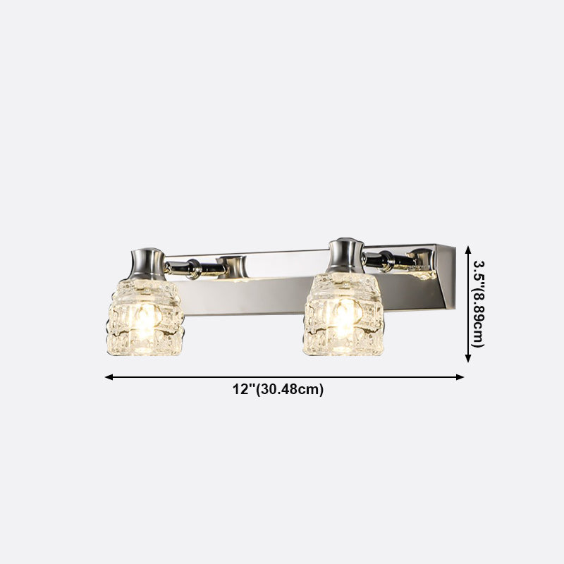 Makeup Mirror Light Modern Simple Stainless Steel Mirror Lamp Fixture for Bathroom Toilet