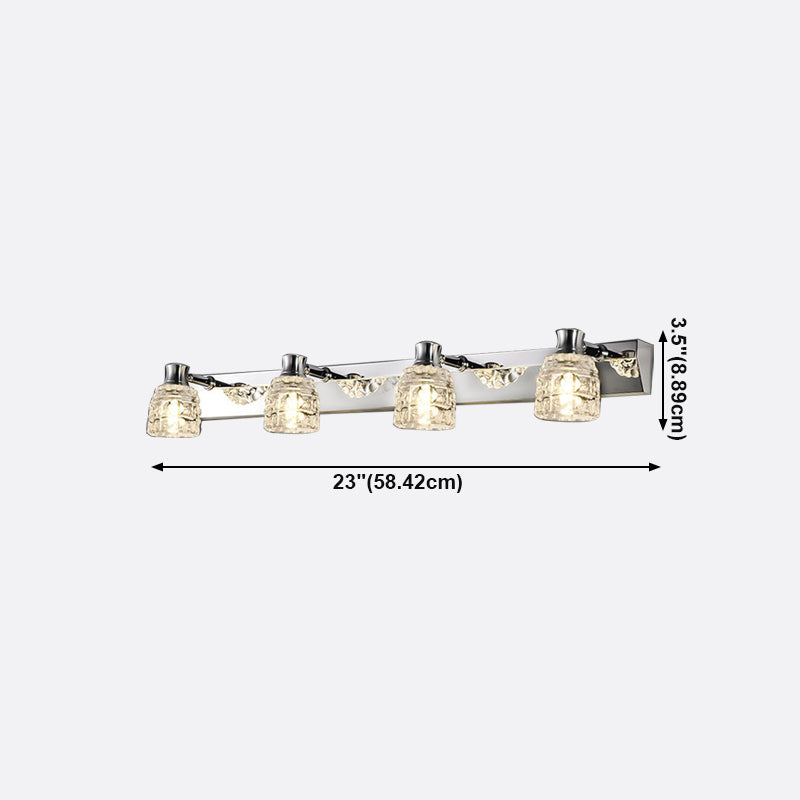 Makeup Mirror Light Modern Simple Stainless Steel Mirror Lamp Fixture for Bathroom Toilet