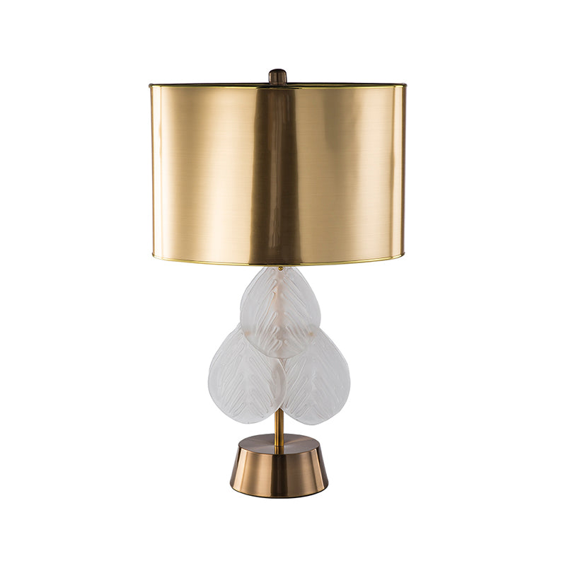 Tambour de batterie en métal lampe de nuit luxe 1 Éclairage de table de nuit de l'ampoule en or pour la chambre
